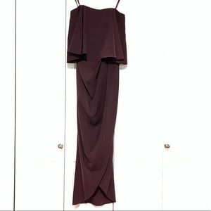 Shona Joy Deep maroon sleeveless dress